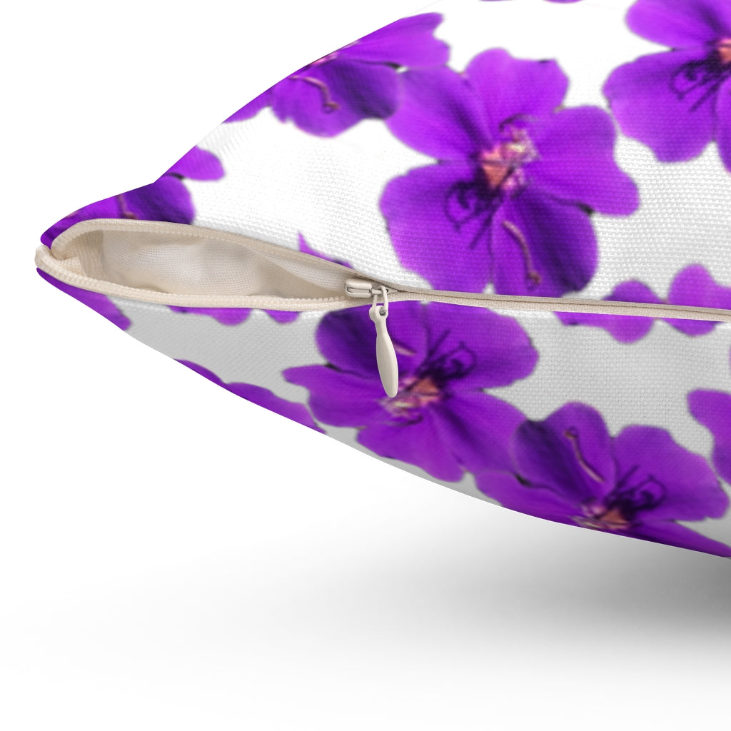 lilas spun polyester square pillow