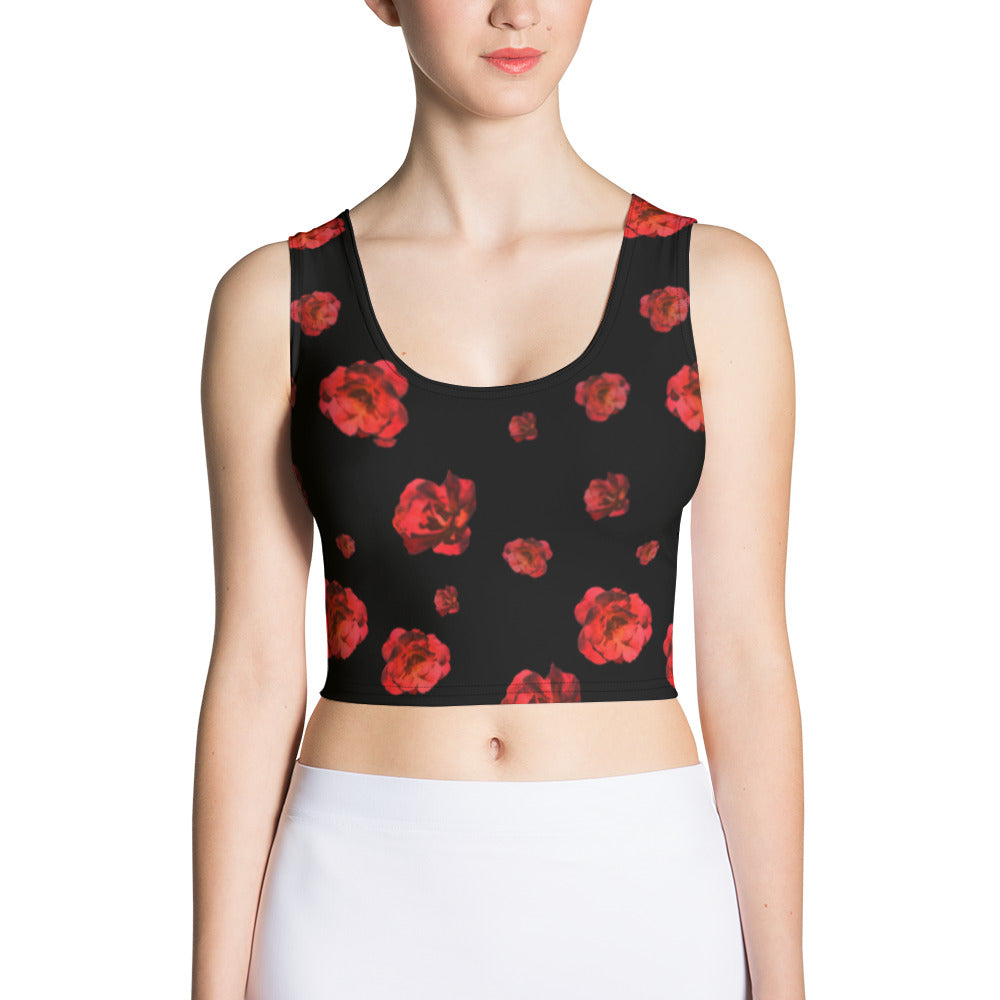 Roses painted Crop Top