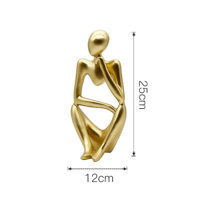 VILEAD Nordic Abstract Thinker Statue Resin Figurine Office Home Decoration Desktop Decor Handmade Crafts Sculpture Modern Art