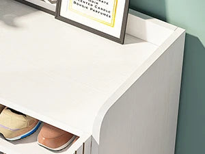 Shoe Cabinet with Doors, 6-Tier Shoe Storage Unit with Adjustable Shelves, Wooden Shoes Rack Shoe Storage Organizer for Entry