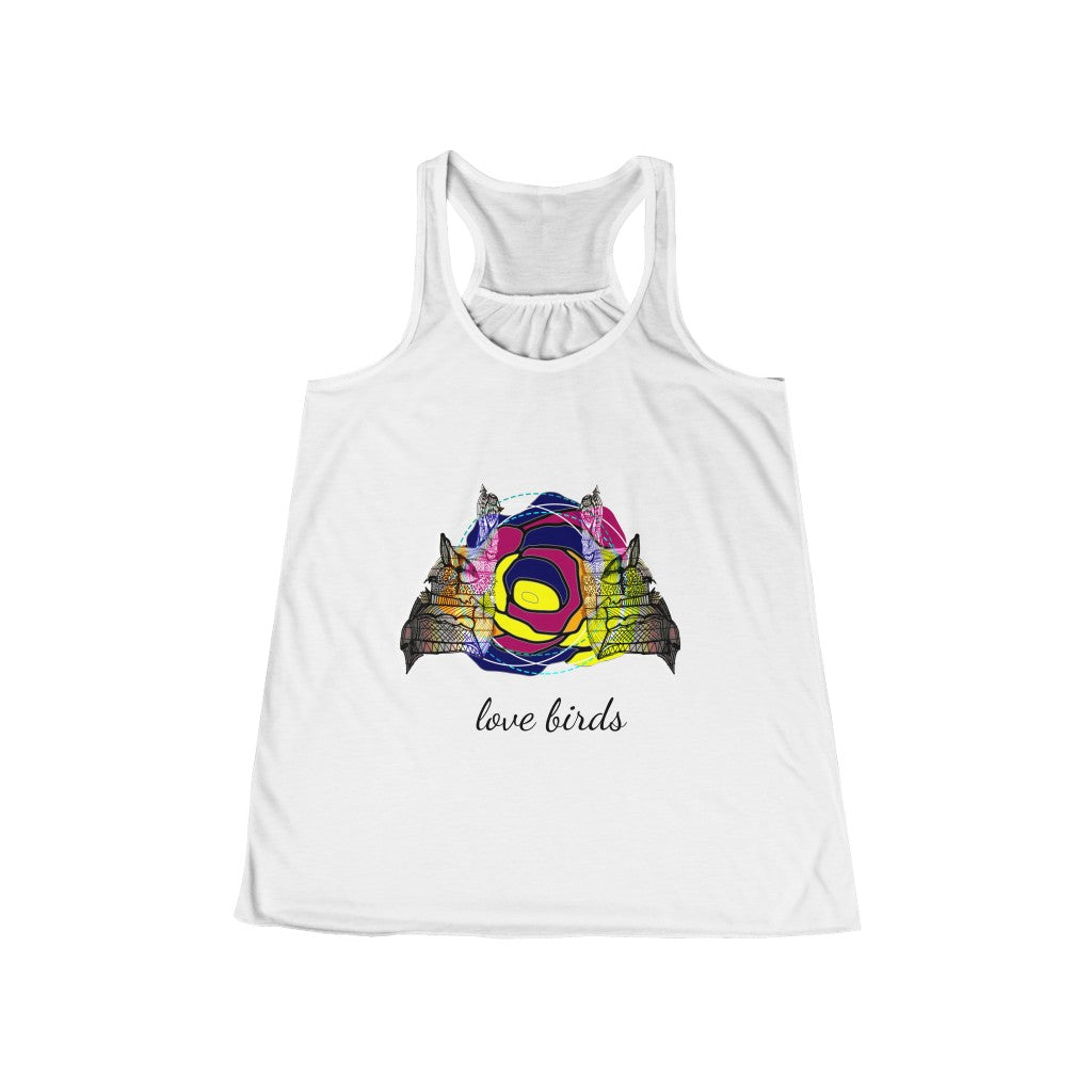 Love Birds Women's Flowy Racerback Tank