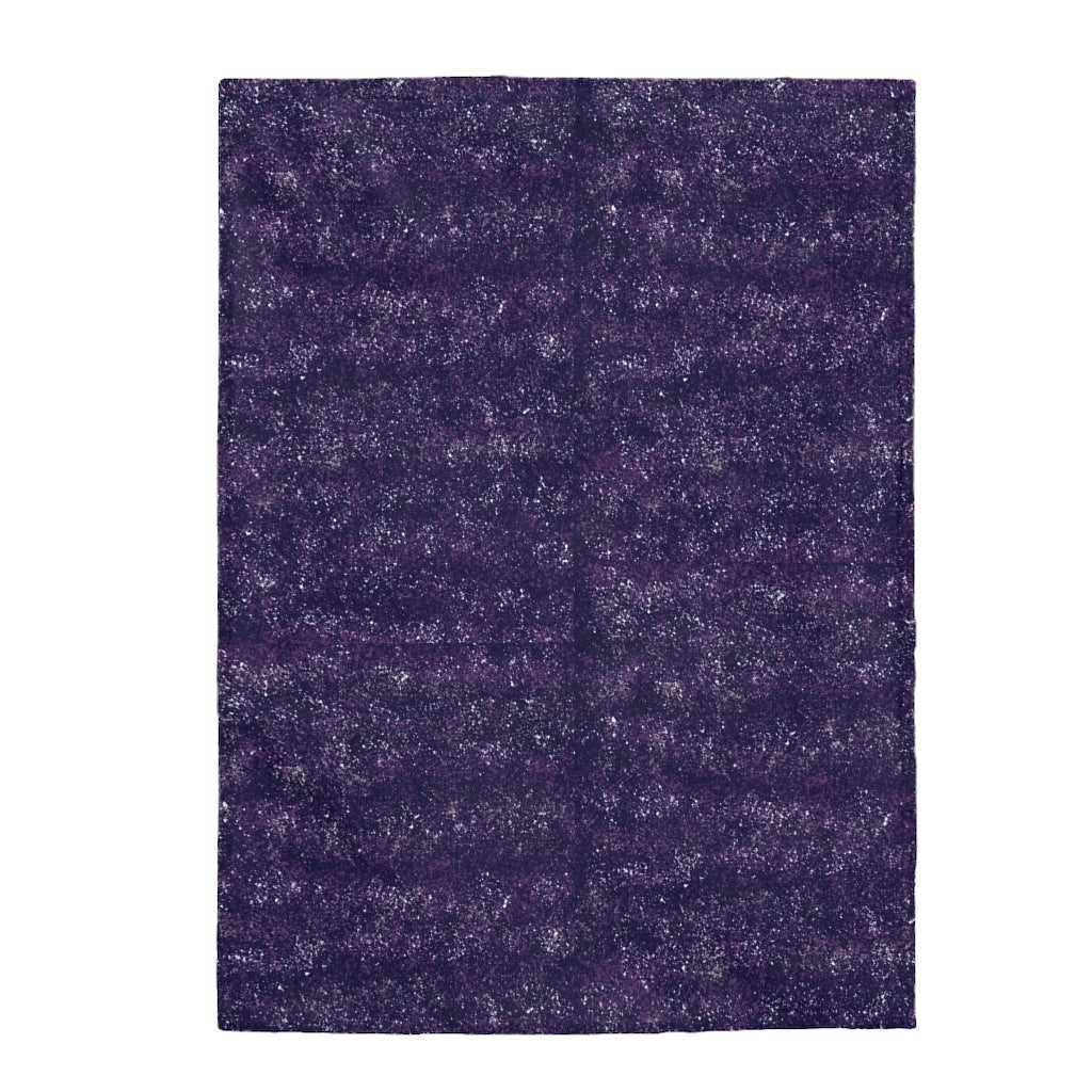 Deep Violet Velveteen Plush Blanket