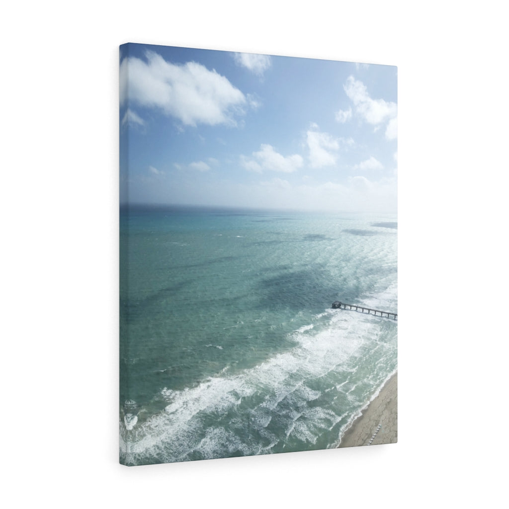 Pier on the beach - Stretched Canvas