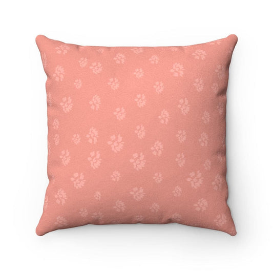 Pink on Pink petals Faux Suede Square Pillow