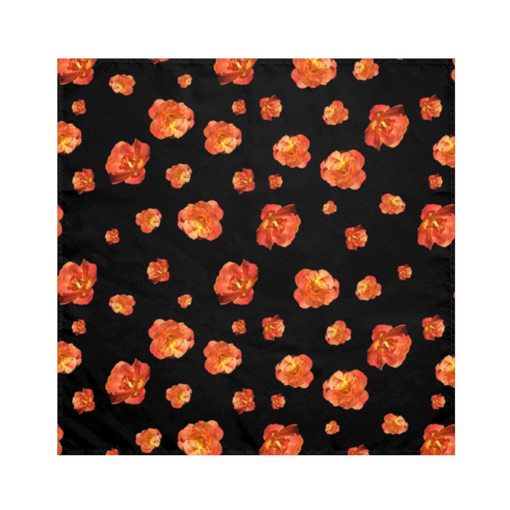 Roses black napkins