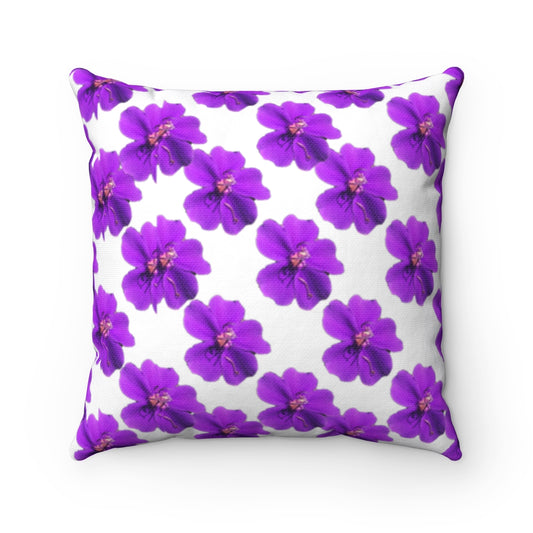 lilas spun polyester square pillow