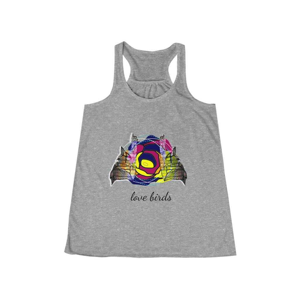 Love Birds Women's Flowy Racerback Tank