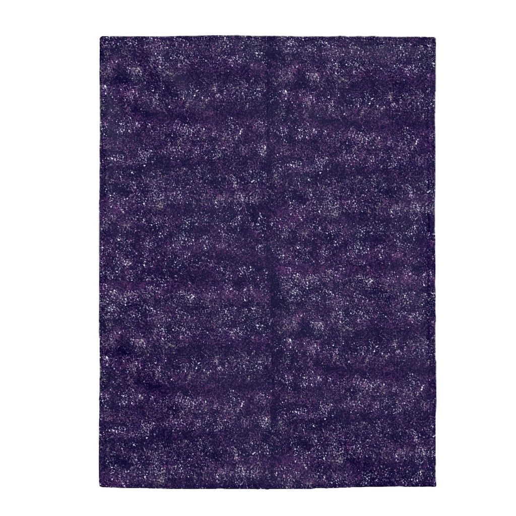 Deep Violet Velveteen Plush Blanket