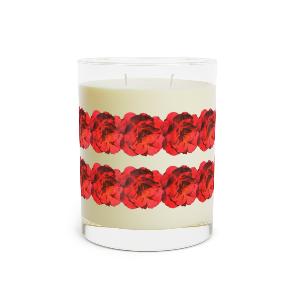 Red Roses bands Aromatherapy Candle, 11oz