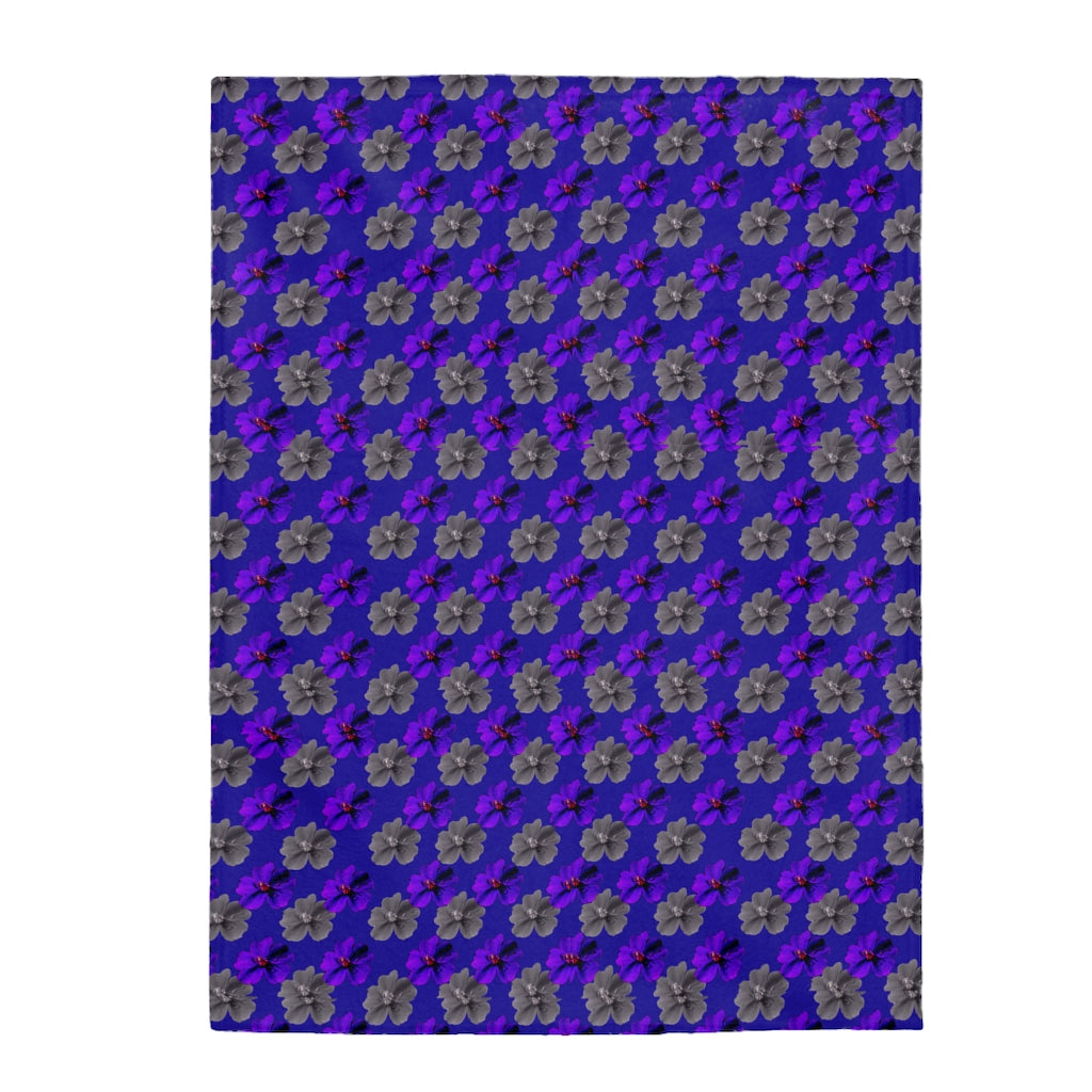 Blue violets Velveteen Plush Blanket