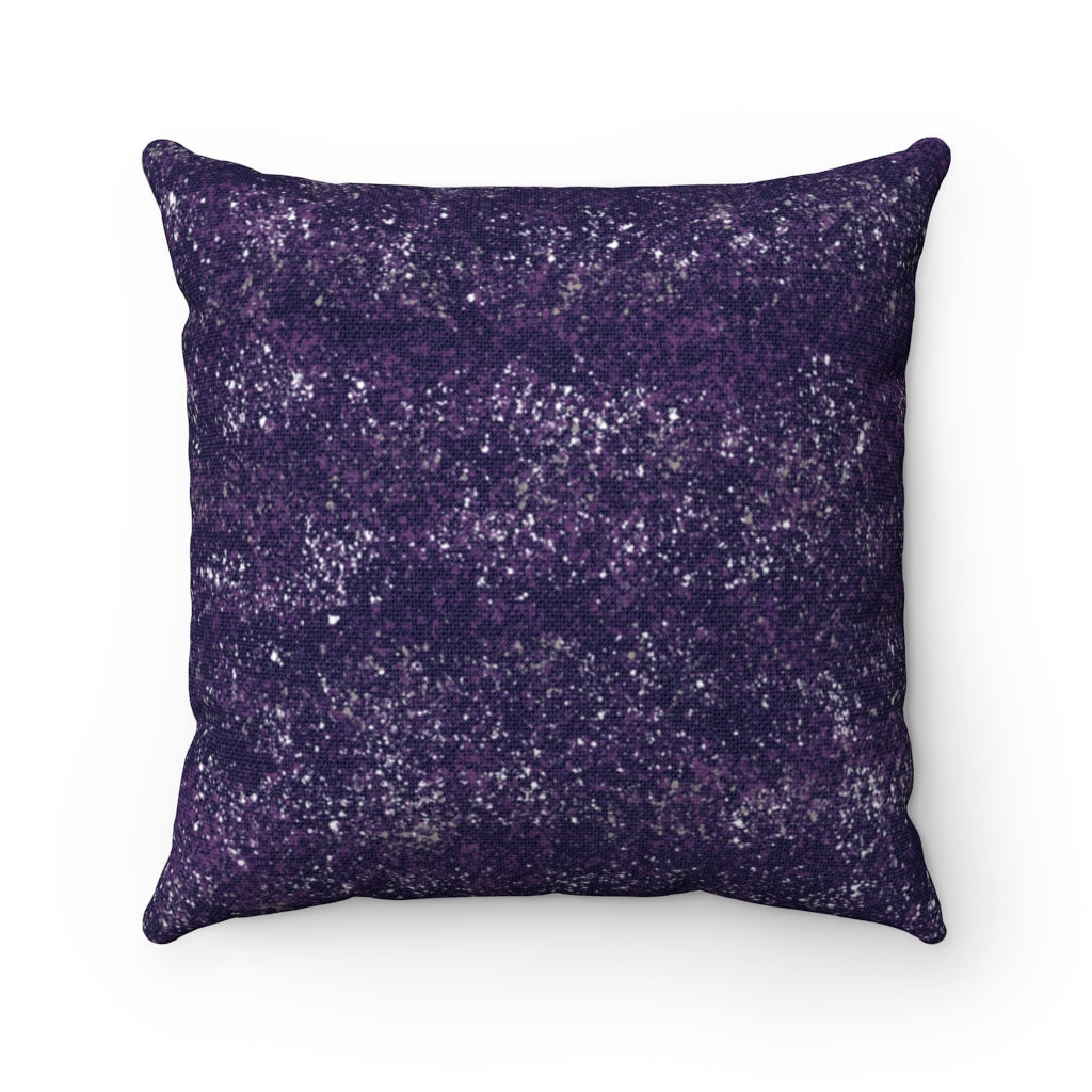 Abstract violet skies spun polyester square pillow