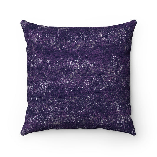 Abstract violet skies spun polyester square pillow