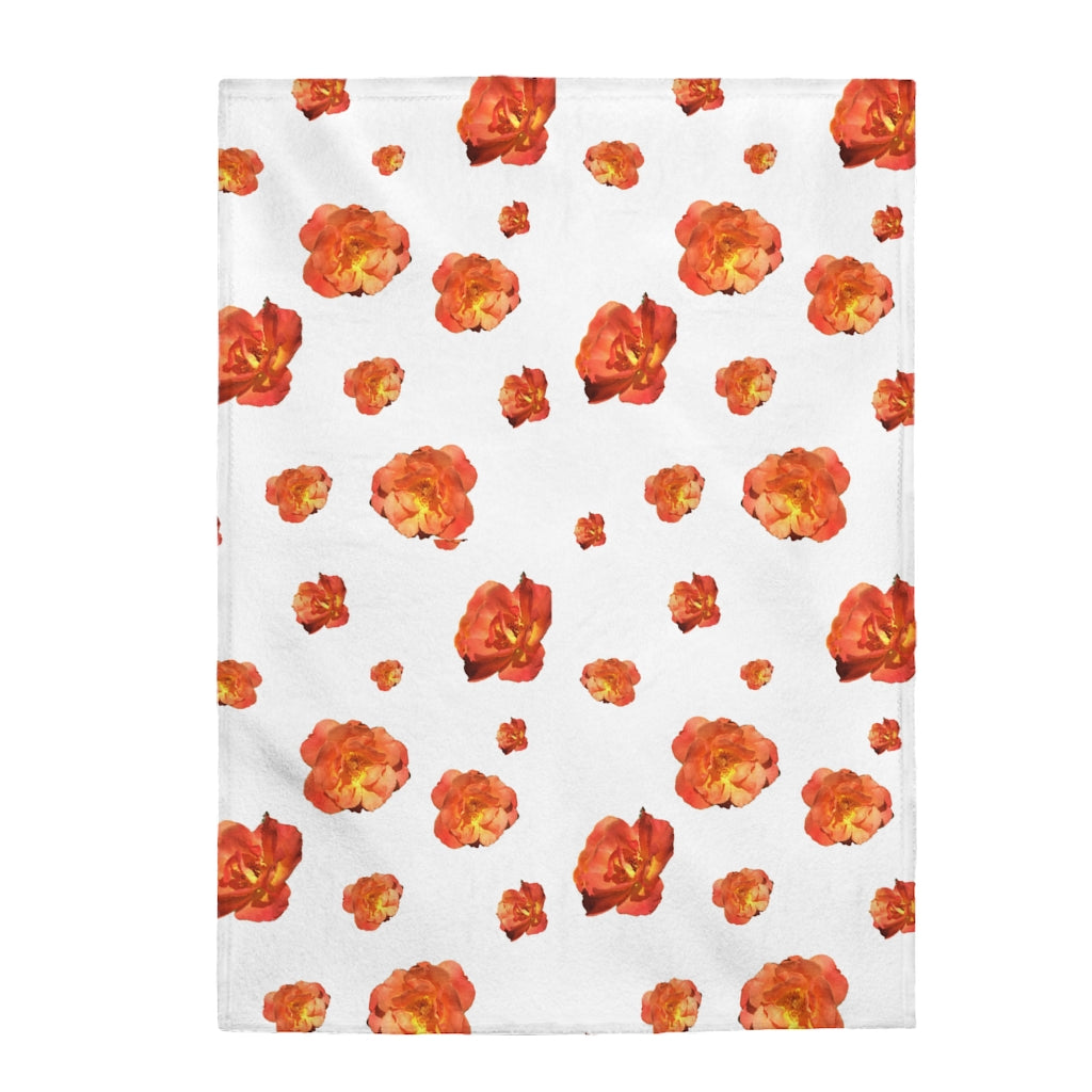 Roses Velveteen Plush Blanket