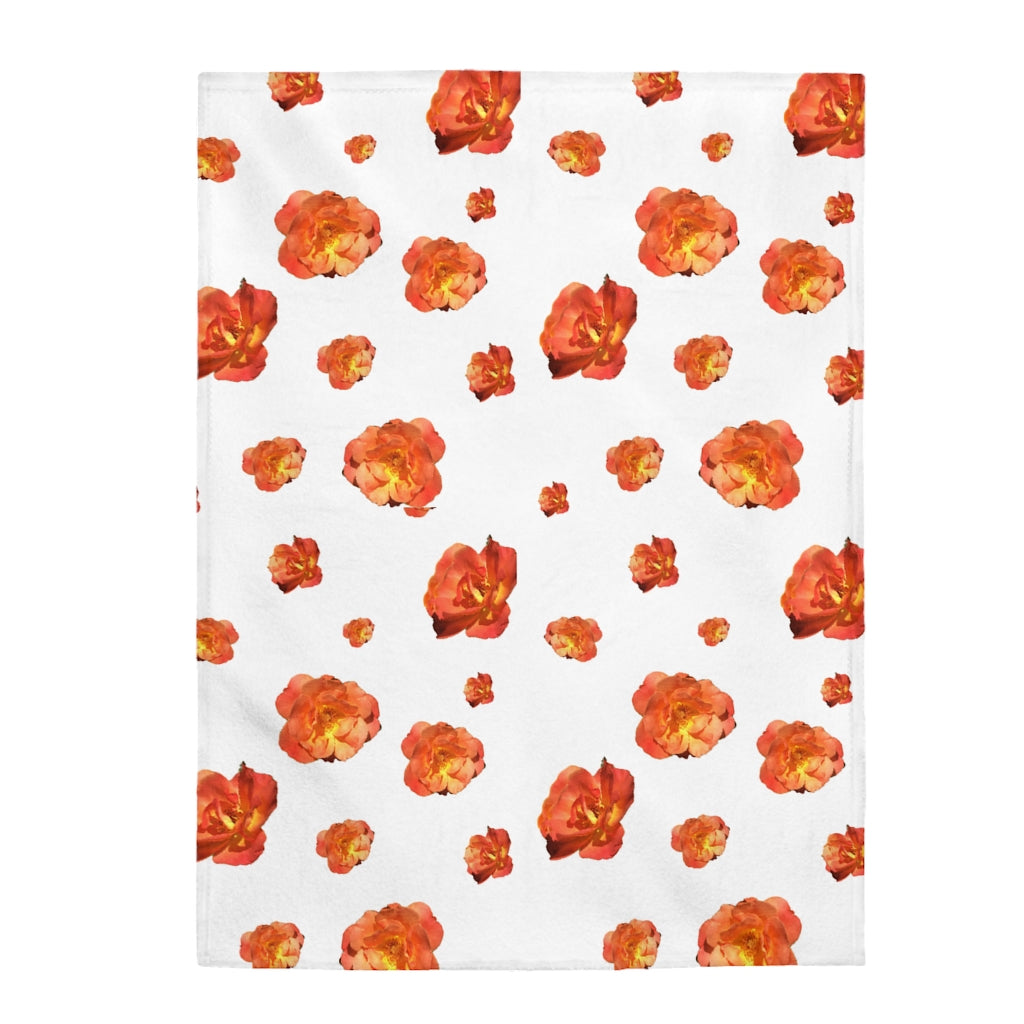 Roses Velveteen Plush Blanket