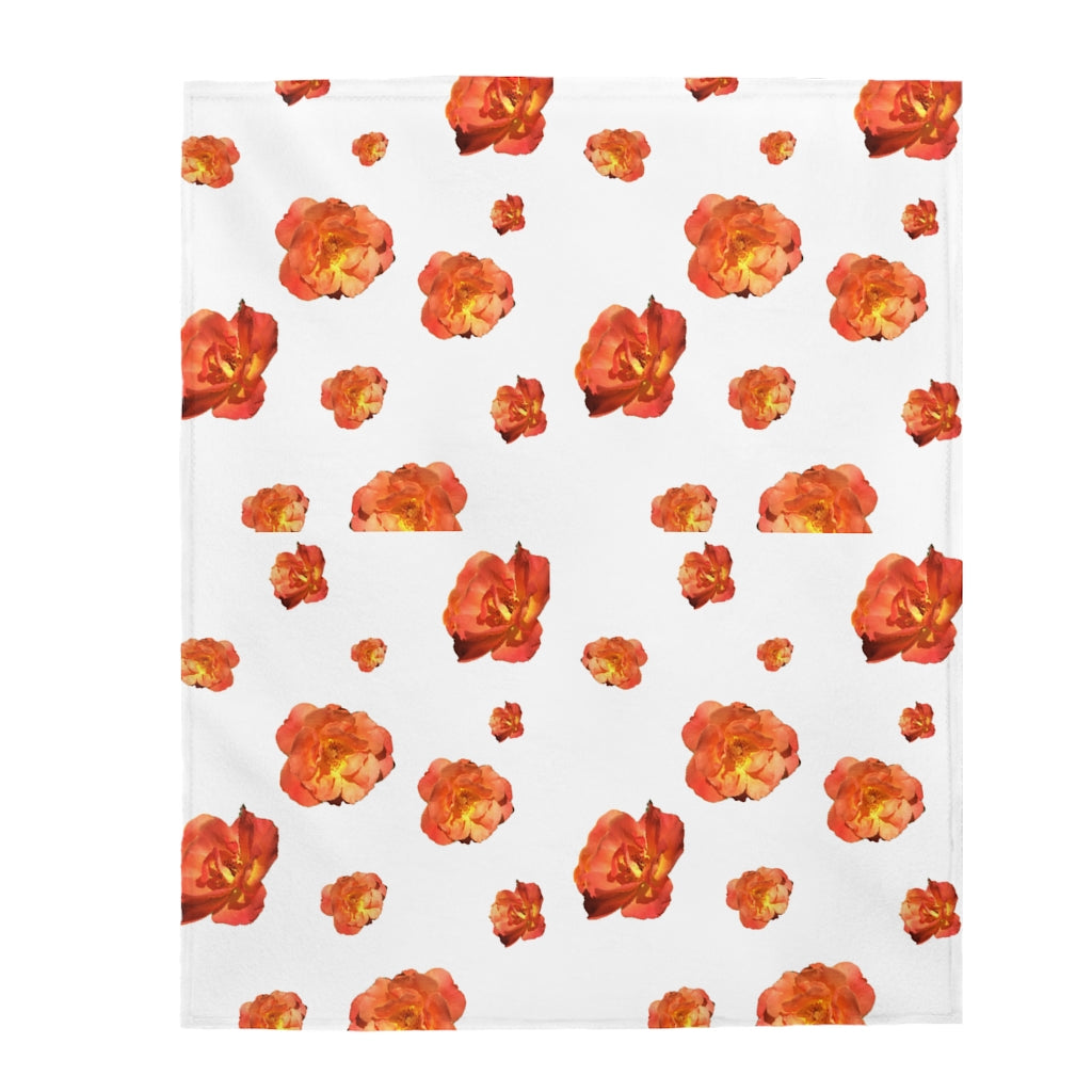 Roses Velveteen Plush Blanket