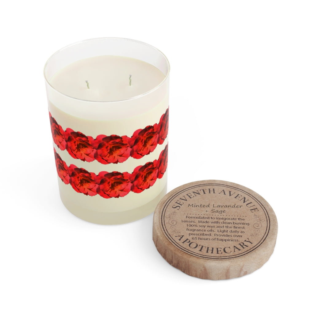 Red Roses bands Aromatherapy Candle, 11oz