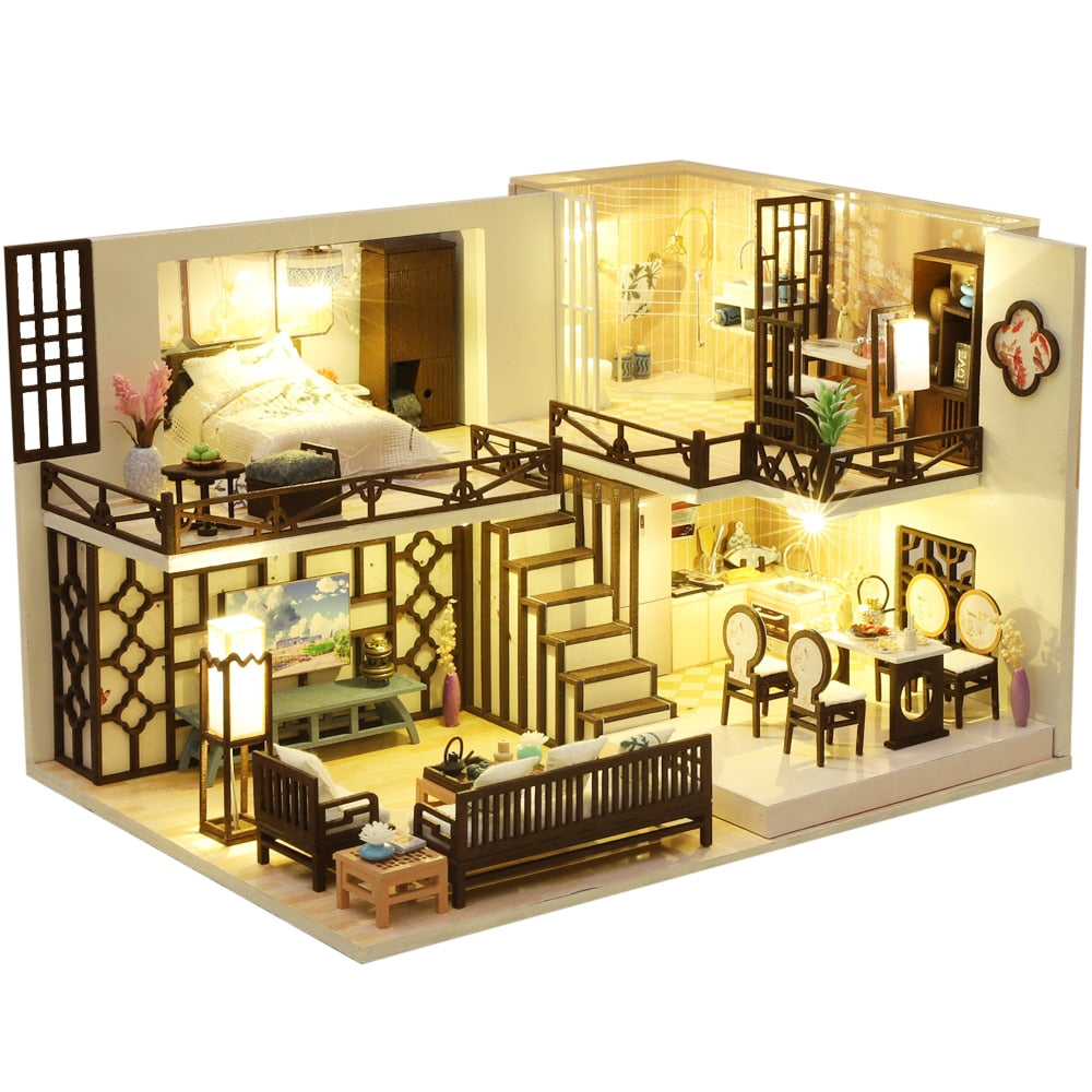 Cutebee DIY DollHouse Kit Wooden Doll Houses