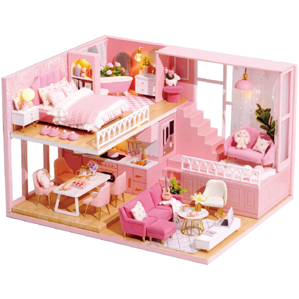 Cutebee DIY DollHouse Kit Wooden Doll Houses