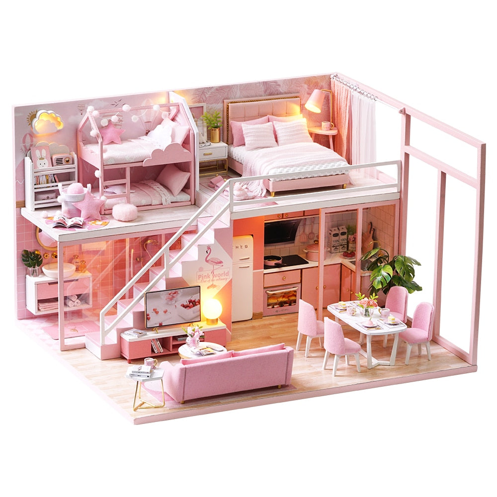 Cutebee DIY DollHouse Kit Wooden Doll Houses