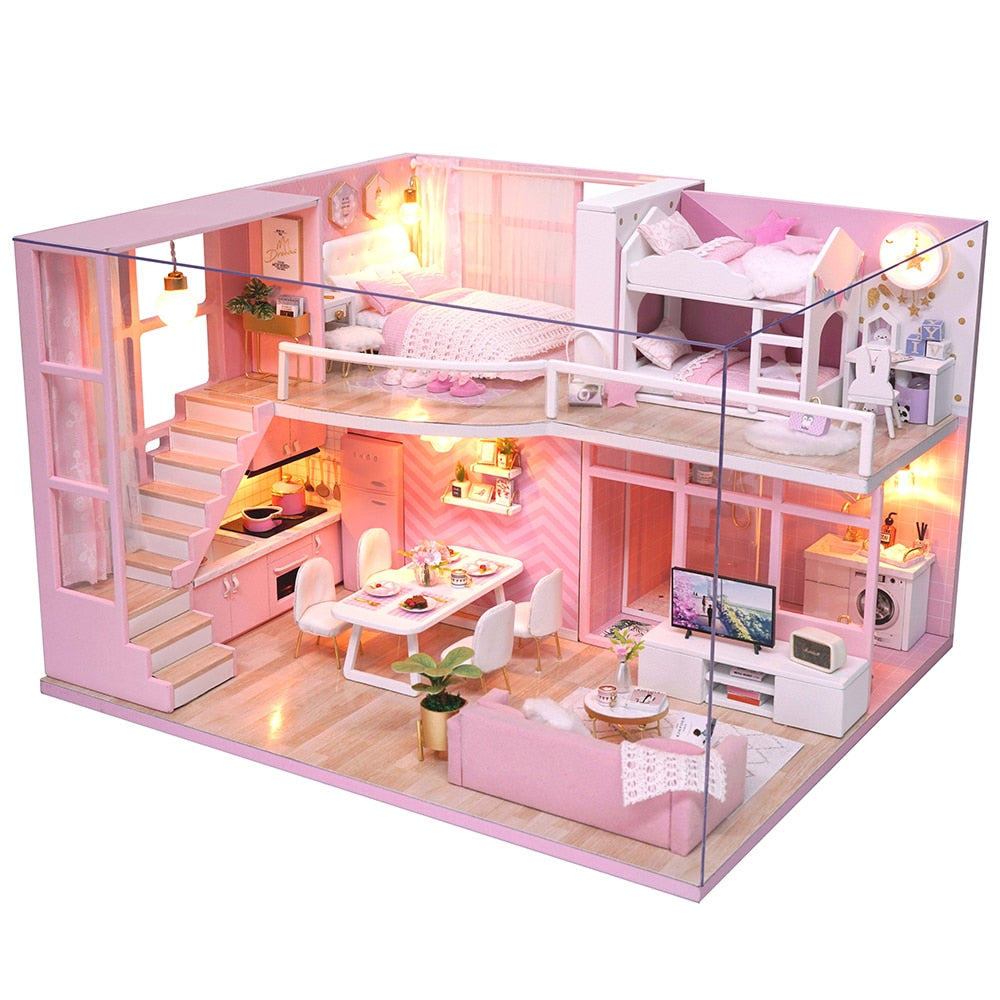 Cutebee DIY DollHouse Kit Wooden Doll Houses