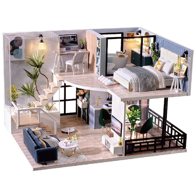 Cutebee DIY DollHouse Kit Wooden Doll Houses