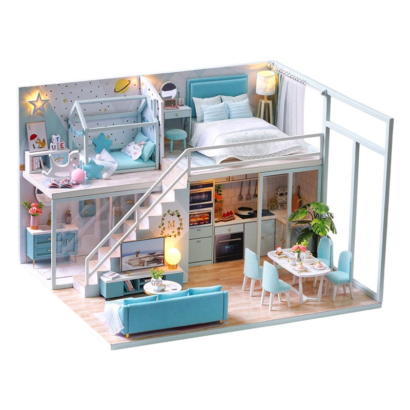 Cutebee DIY DollHouse Kit Wooden Doll Houses