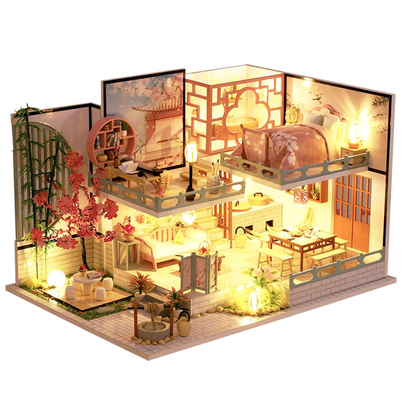 Cutebee DIY DollHouse Kit Wooden Doll Houses