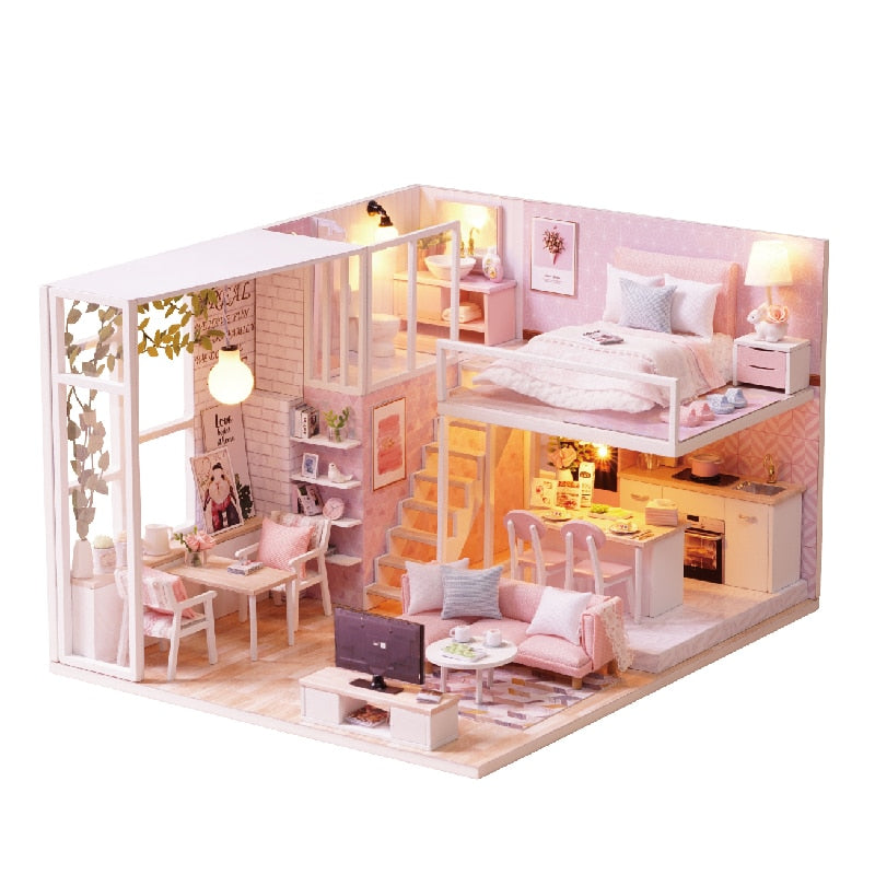 Cutebee DIY DollHouse Kit Wooden Doll Houses