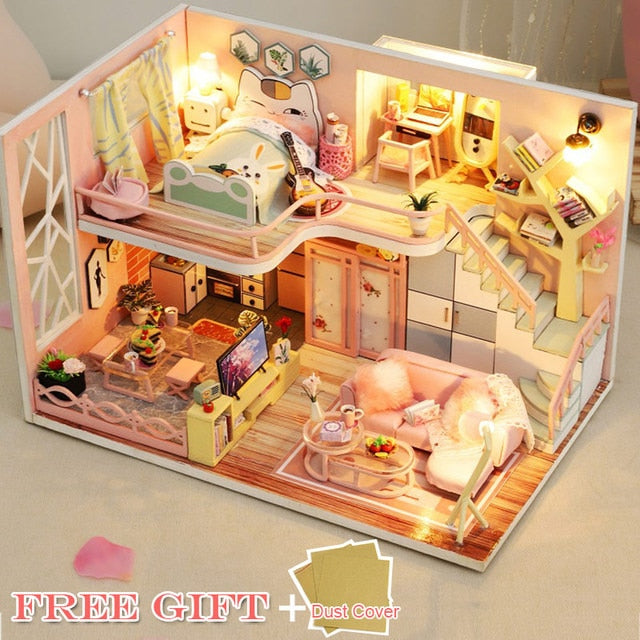 Cutebee DIY DollHouse Kit Wooden Doll Houses