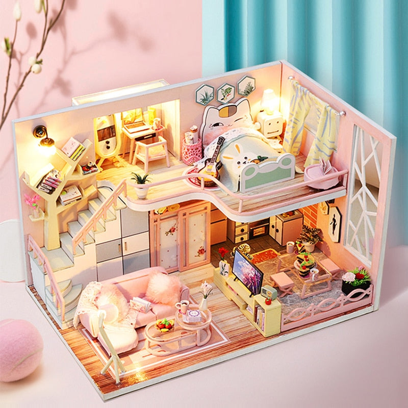 Cutebee DIY DollHouse Kit Wooden Doll Houses