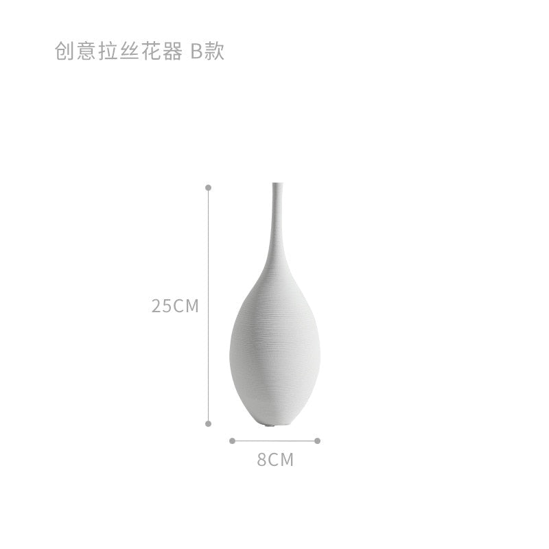 Jingdezhen Modern Minimalist Handmade Art Zen Vase Ceramic Ornaments Living Room Model Home Decoration