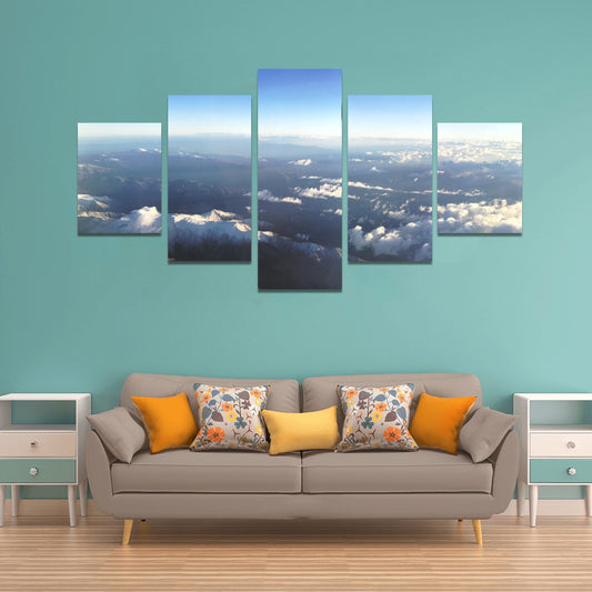 On top of the worlds framed canvas set of 5