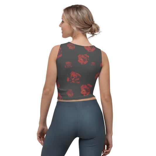 Red Roses Crop Top