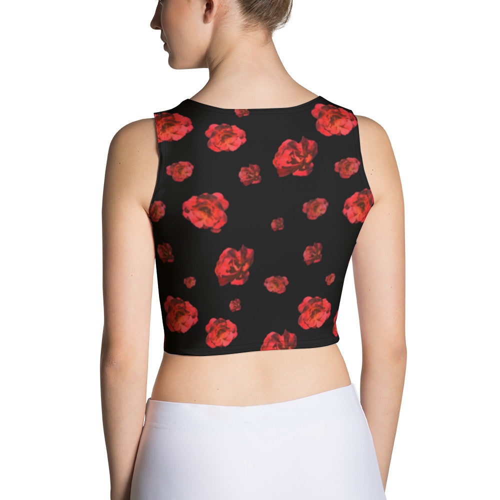 Roses painted Crop Top