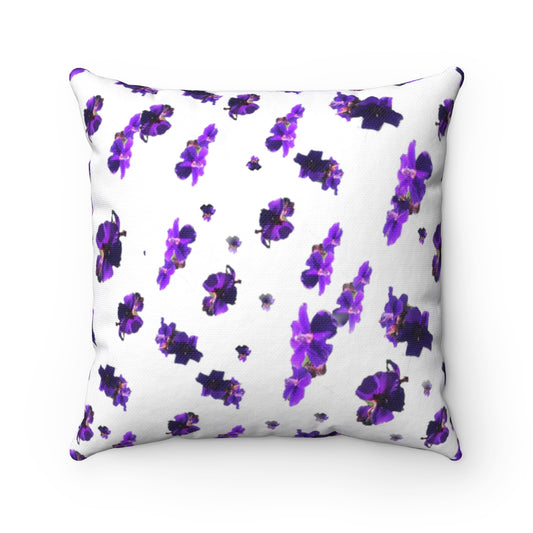 Lilas on the garden spun polyester square pillow