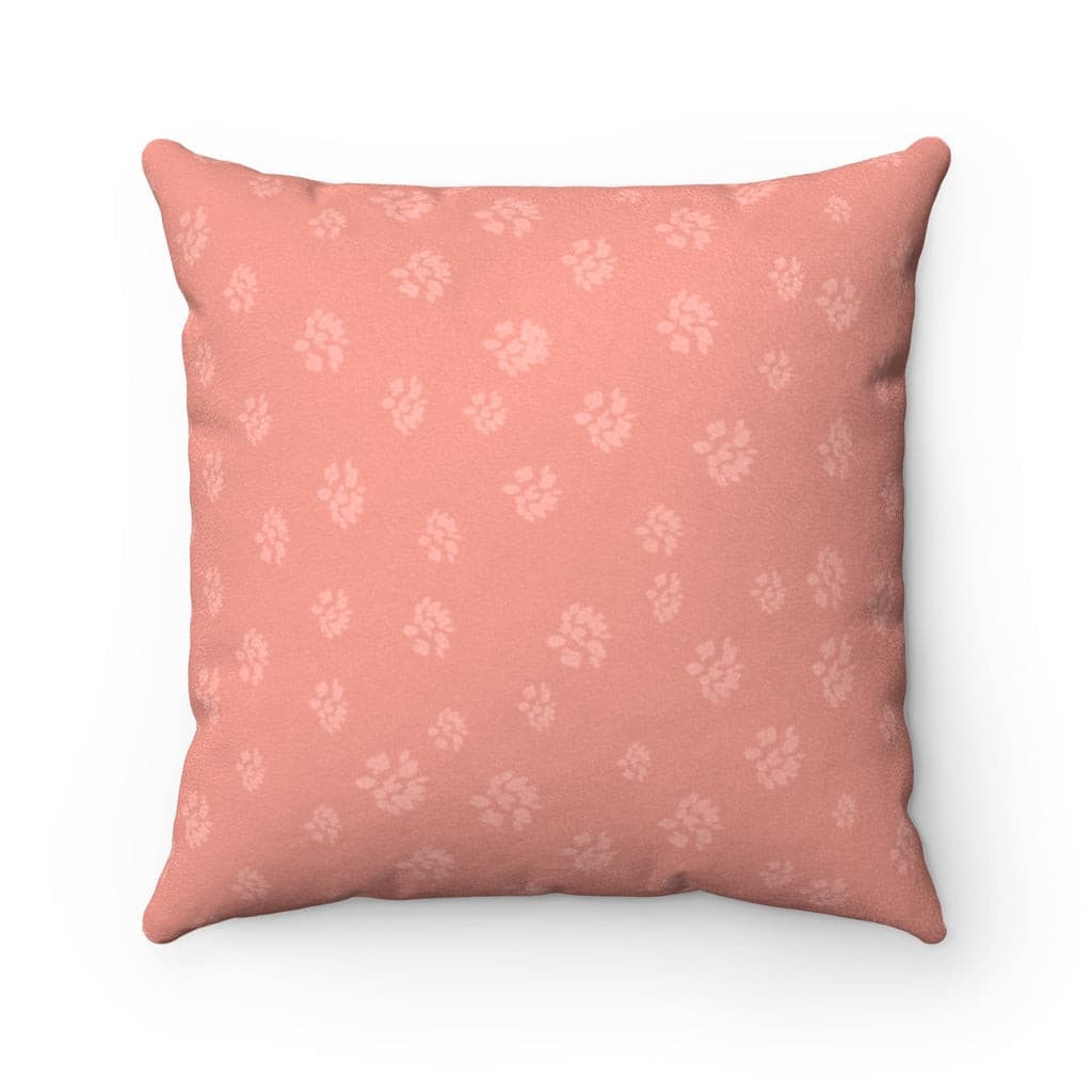 Pink on Pink petals Faux Suede Square Pillow