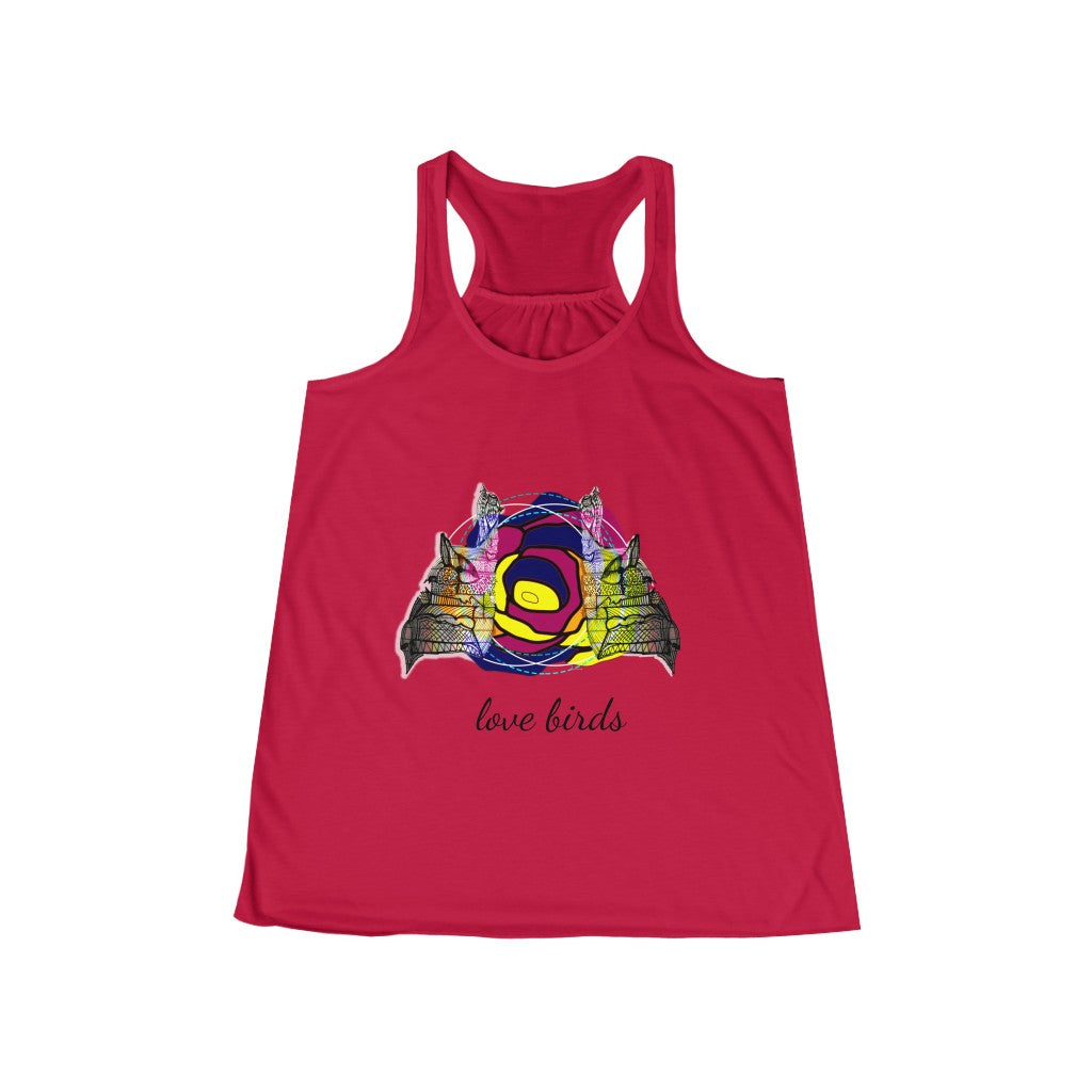 Love Birds Women's Flowy Racerback Tank