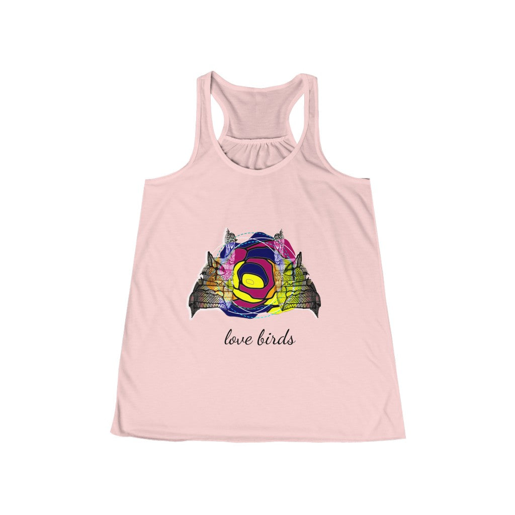 Love Birds Women's Flowy Racerback Tank