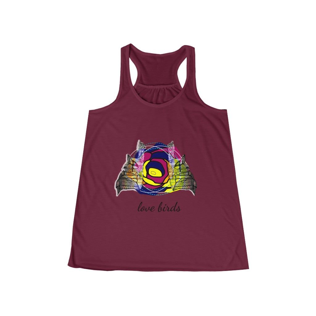 Love Birds Women's Flowy Racerback Tank