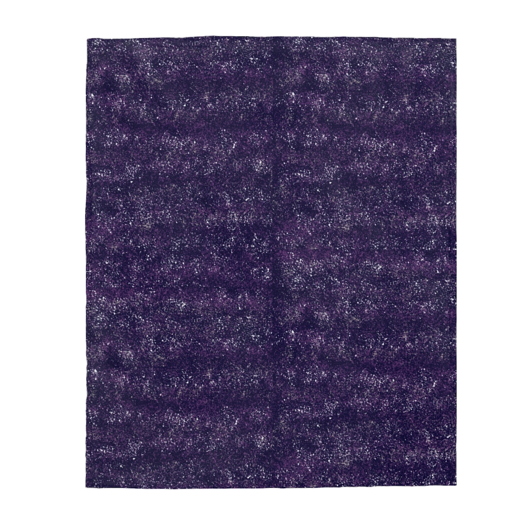 Deep Violet Velveteen Plush Blanket