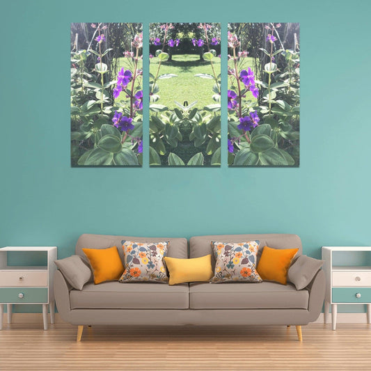 Merging worlds Framed Canvas Art Prints Set X (3 Pieces) (Made In USA)