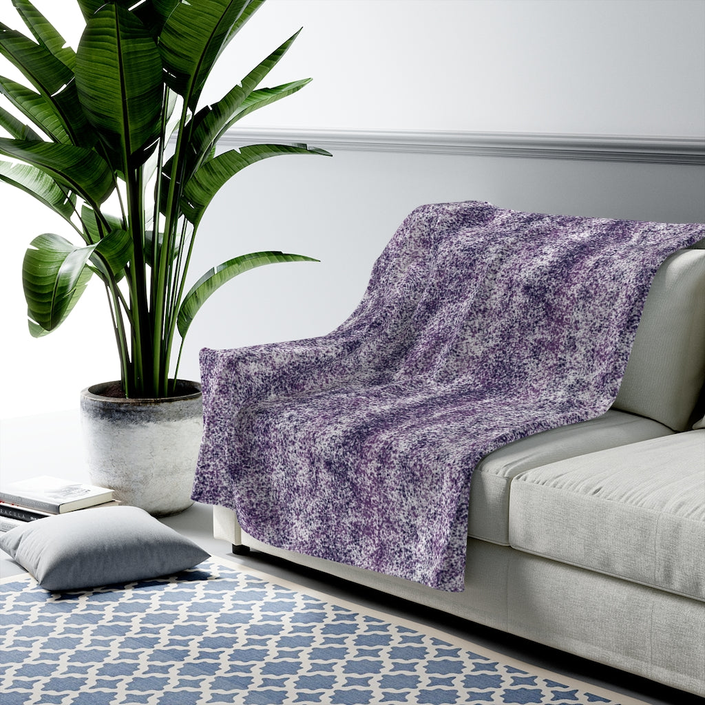 Violet splash Velveteen Plush Blanket