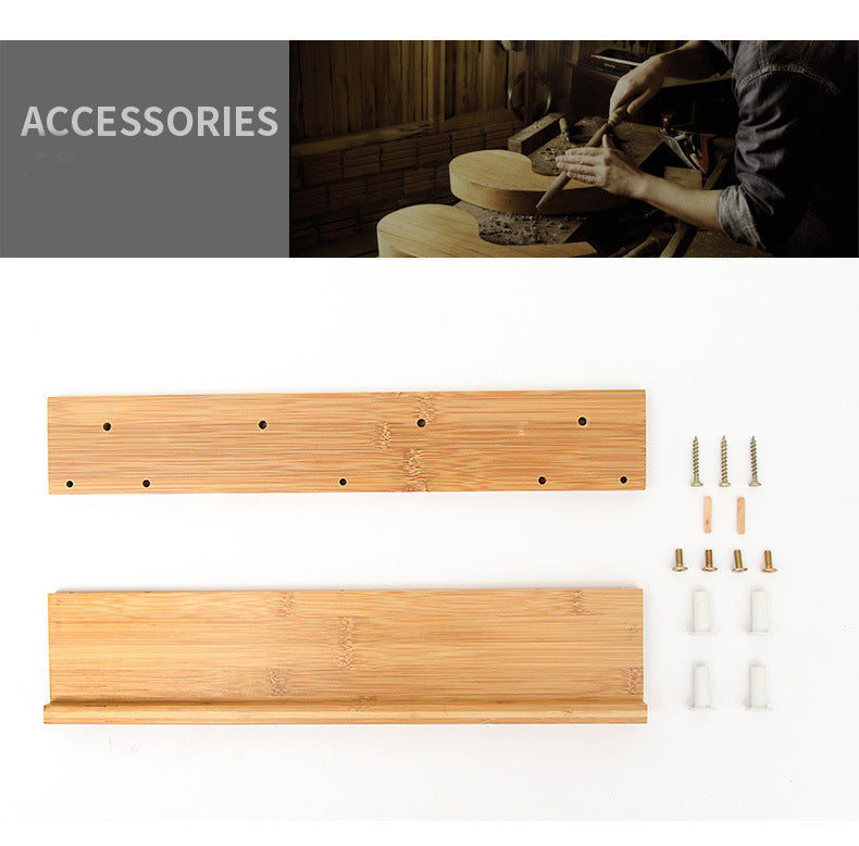 Bamboo Floating Wall-Mounted Rack Coat Hook Rack Towel Hanger Holder European Style Dress Coat Hook Wall Door Hat Hanger