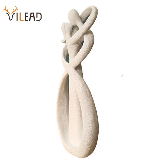 VILEAD 23cm Sandstone Kissing Lover Statuettes Wedding Statue Home Decoration Valentine's Day Souvenirs Figurines Ornaments Gift