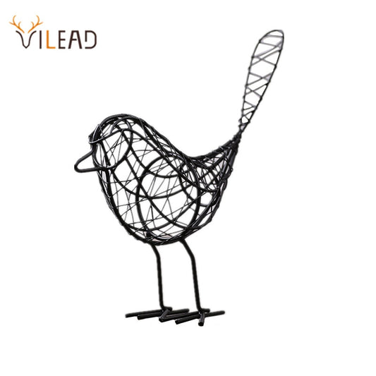 VILEAD Iron Bird Figurines Nordic Abstract Statue Miniatures Animal Home Decoration Accessories Interior Living Room Desk Decor