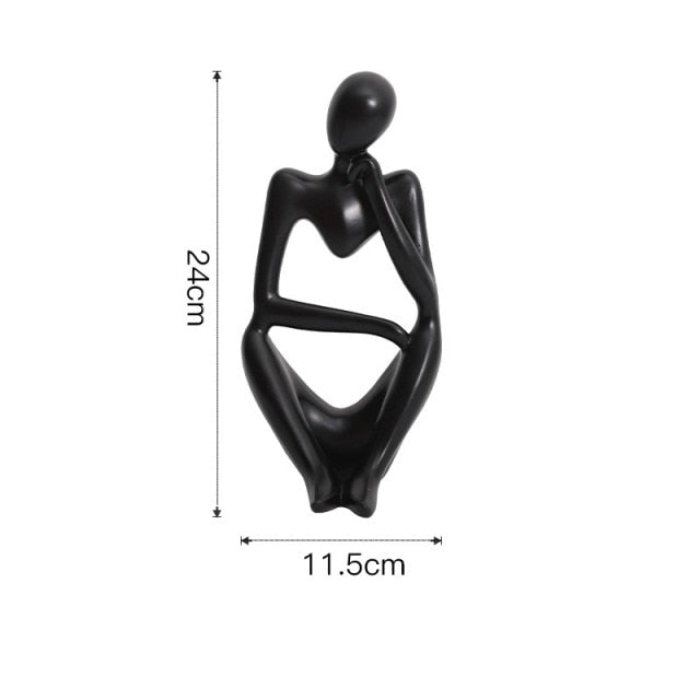 VILEAD Nordic Abstract Thinker Statue Resin Figurine Office Home  Decoration Desktop Decor Handmade Crafts Sculpture Modern Art