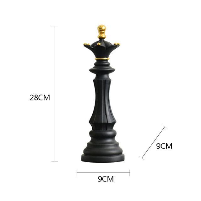 VILEAD 1 Pcs Chess Pieces Figurines for Interior Decor Office Living Room Home Decoration Accessories Modern Chessmen Ornament