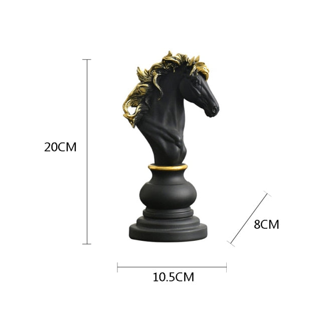 VILEAD 1 Pcs Chess Pieces Figurines for Interior Decor Office Living Room Home Decoration Accessories Modern Chessmen Ornament