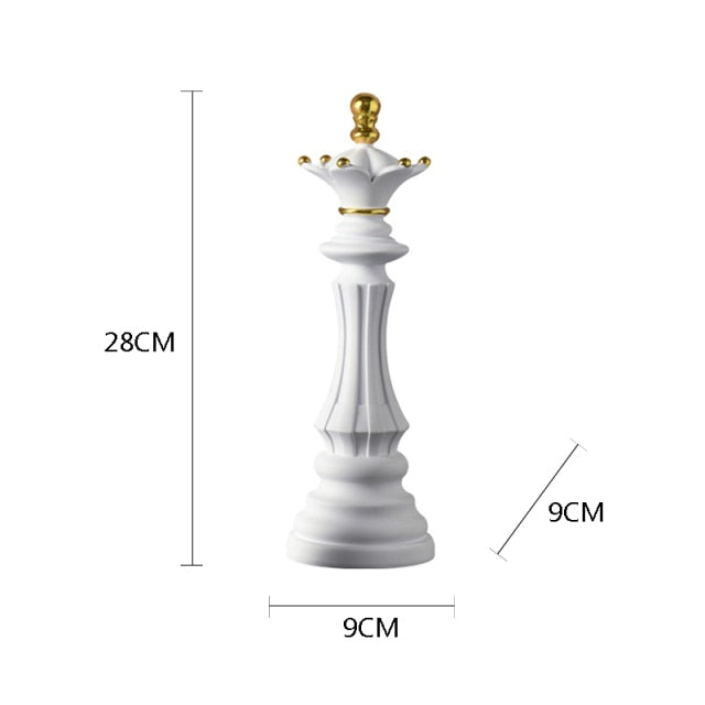 VILEAD 1 Pcs Chess Pieces Figurines for Interior Decor Office Living Room Home Decoration Accessories Modern Chessmen Ornament