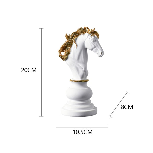 VILEAD 1 Pcs Chess Pieces Figurines for Interior Decor Office Living Room Home Decoration Accessories Modern Chessmen Ornament